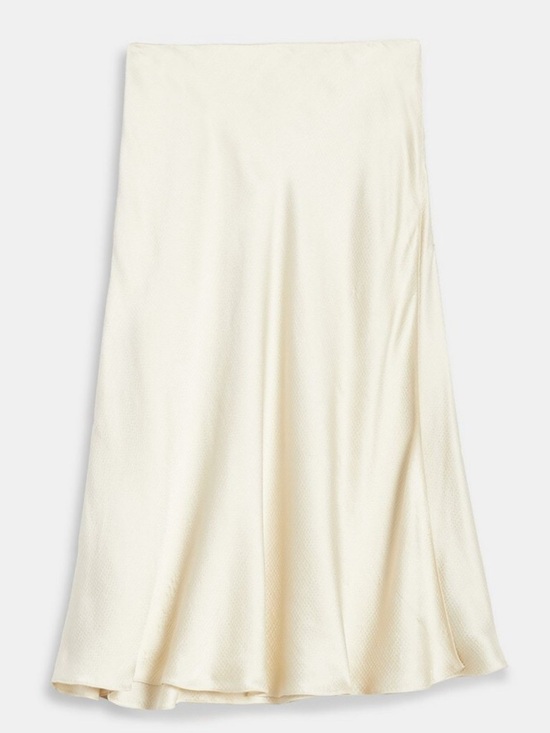 Theory Dresses & Skirts - 🤍 Theory Side Ruched Satin Skirt – Lemongrass – New With Tags